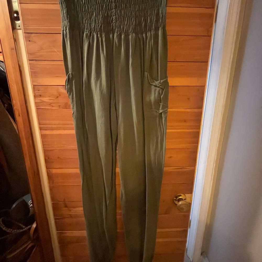 Olive/Black Women's Harem pants.